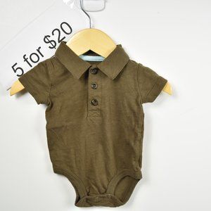 Brown collared body suit/golf shirt